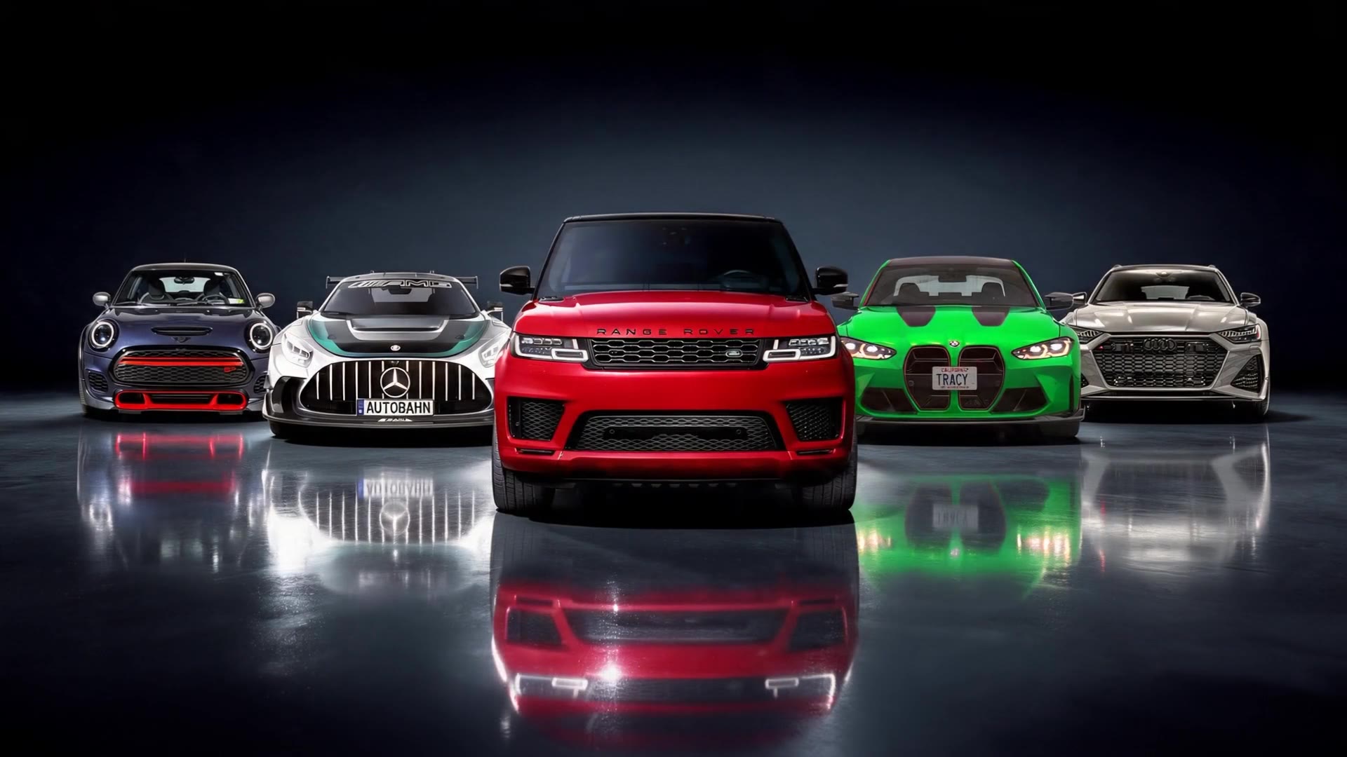 Line-up of European vehicles serviced at Autobahn Motors